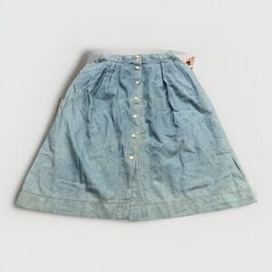 Vintage Essentials Sport Womens Denim Skirt Long Button Front Size 10 USA NWT